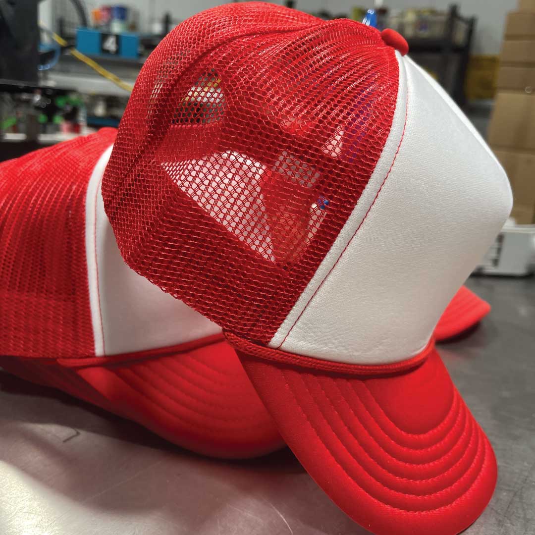 15 White/Red Foam Front Trucker Caps Ships Fast!