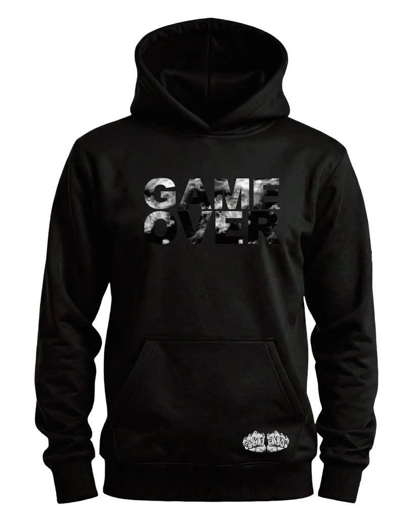 Game Over Black Smoke Pullover HoodieGame Over Merch
