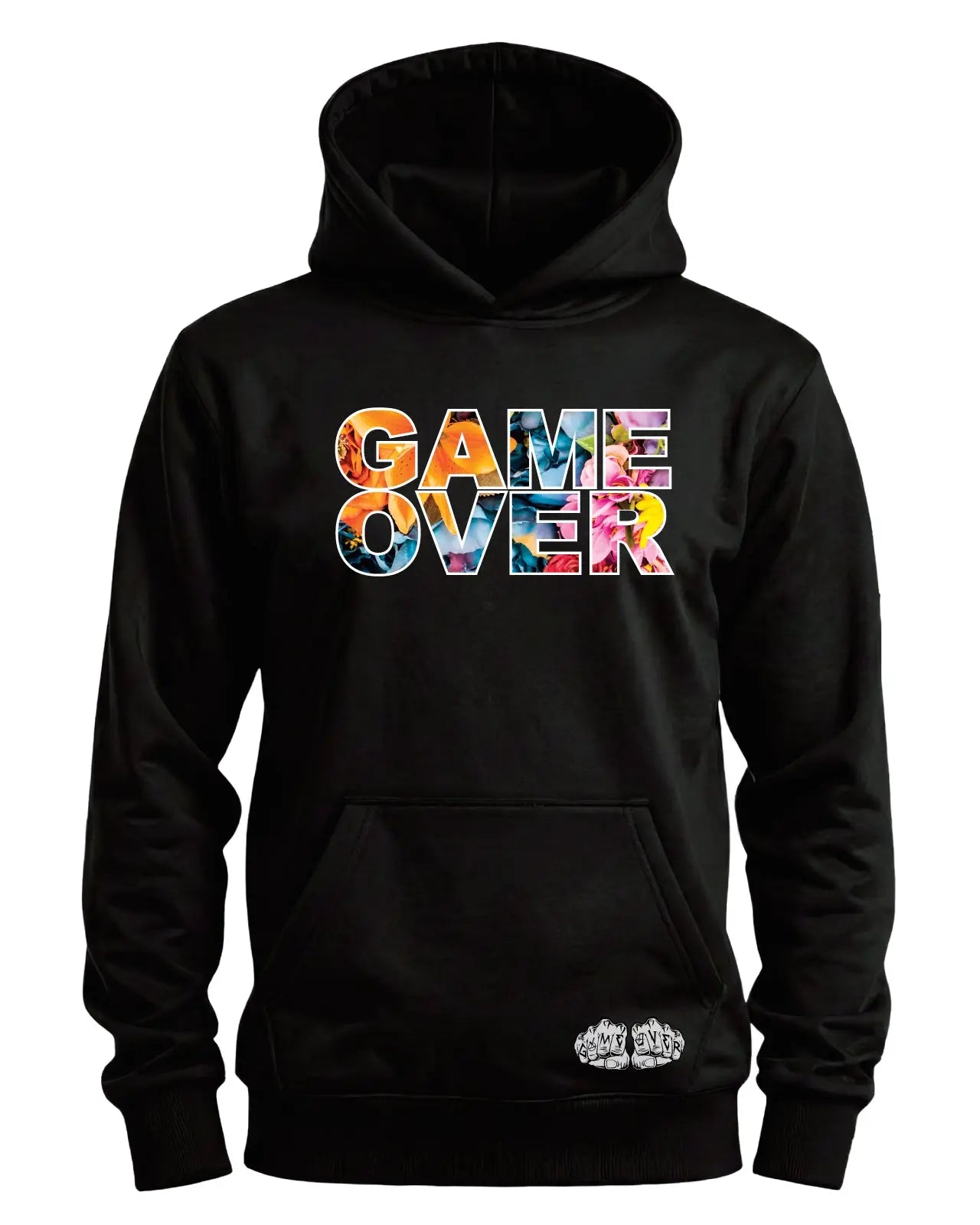 Game Over Floral Pullover HoodieGame Over Merch