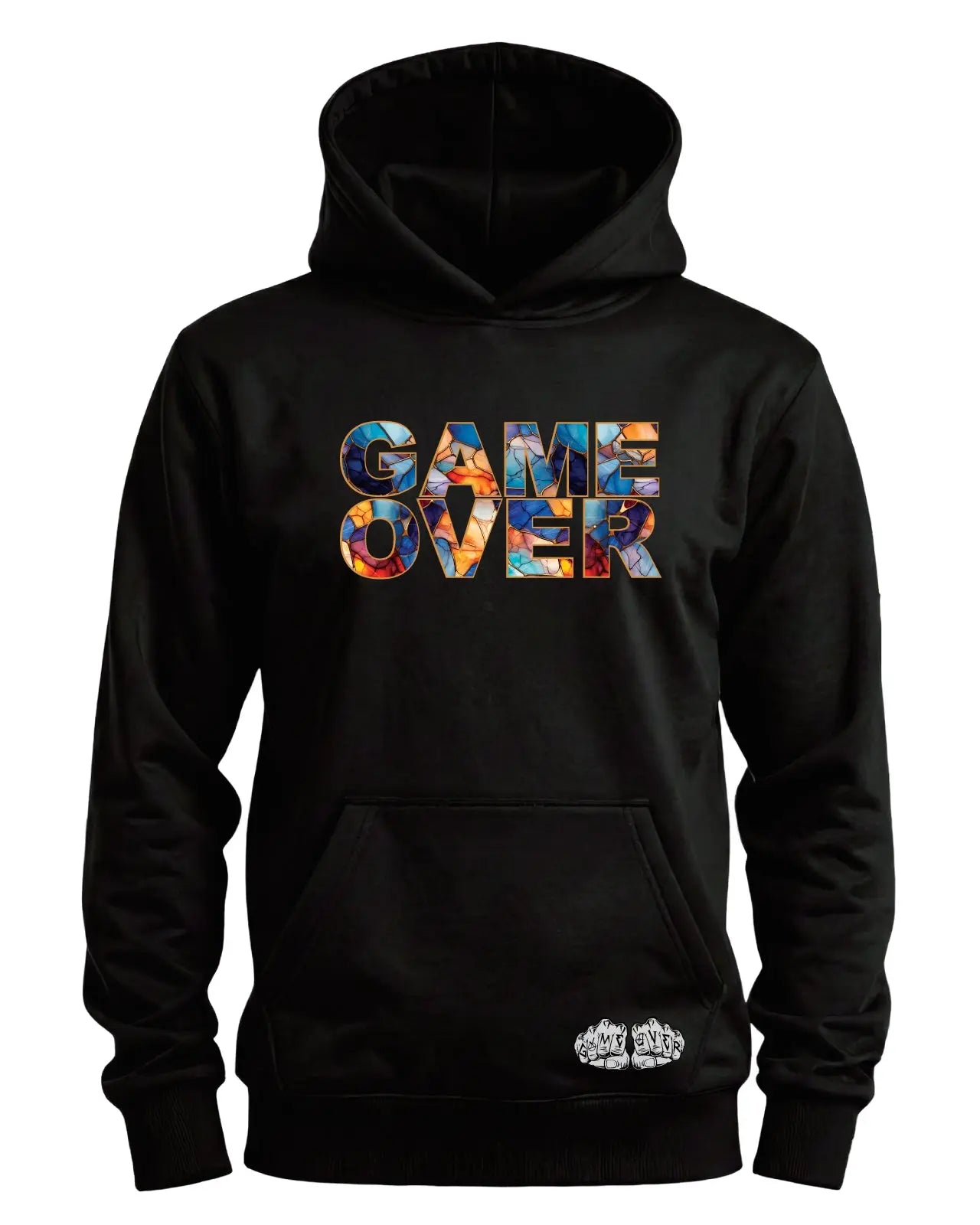 Game Over Stained Glass Hoodie | Elegant Graphic HoodieGame Over Merch