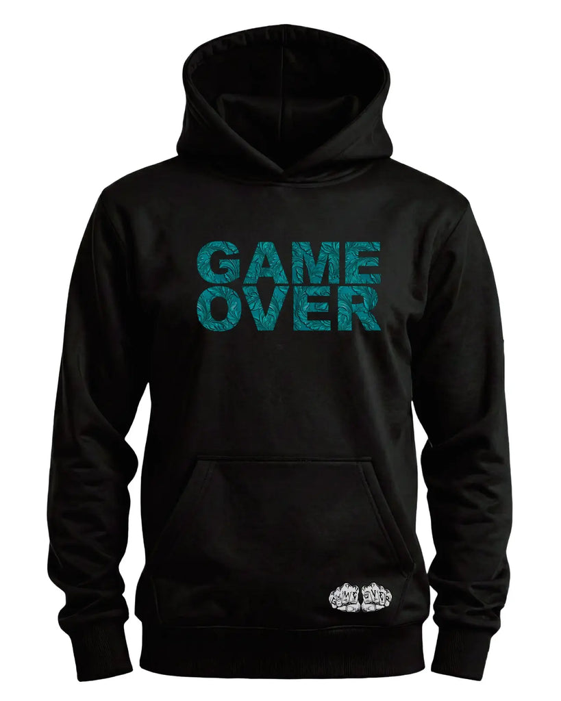 Game Over Turquoise Hoodie | Southwestern Graphic HoodieGame Over Merch