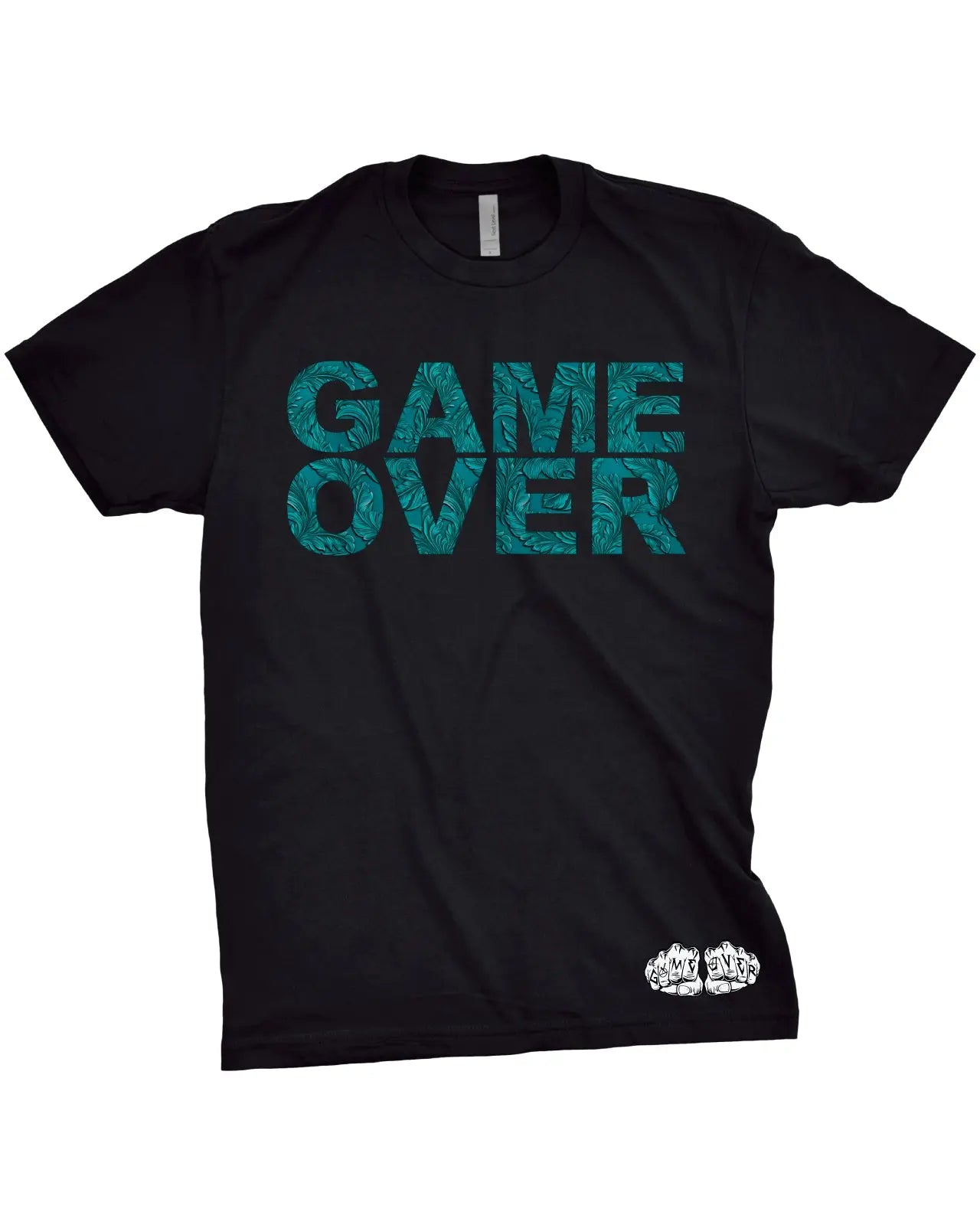Game Over Turquoise Cowgirl T-Shirt | Southwestern Graphic TeeGame Over Merch
