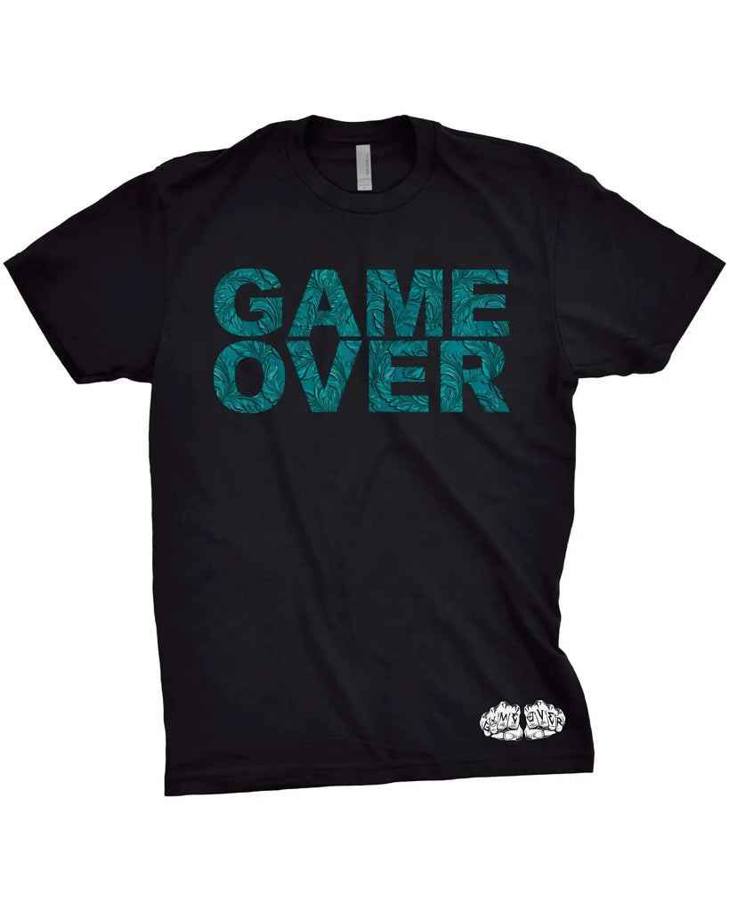 Game Over Turquoise Cowgirl T-Shirt | Southwestern Graphic TeeGame Over Merch