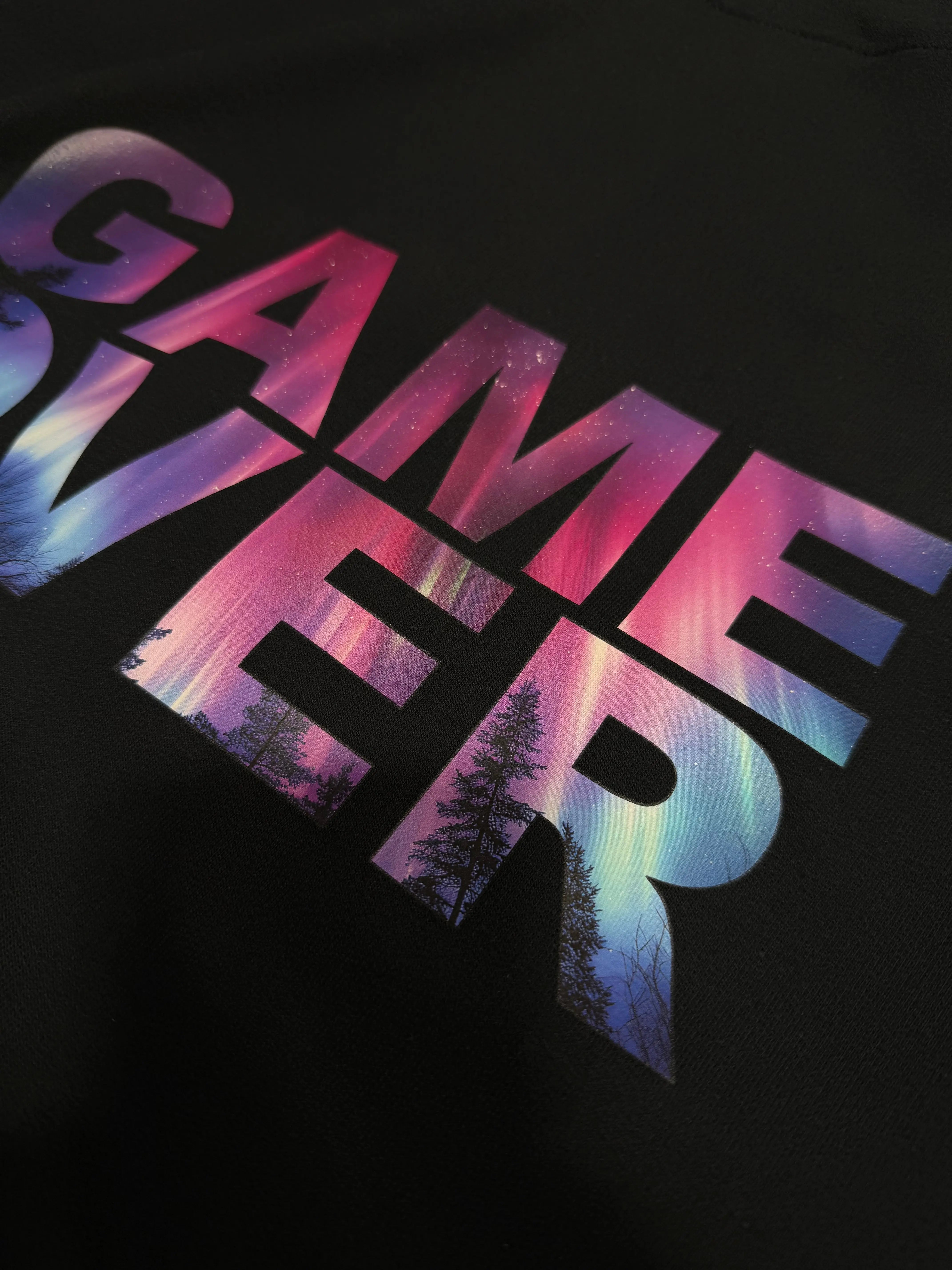 Game Over Aurora Borealis Zip-Up Hoodie Game Over Merch