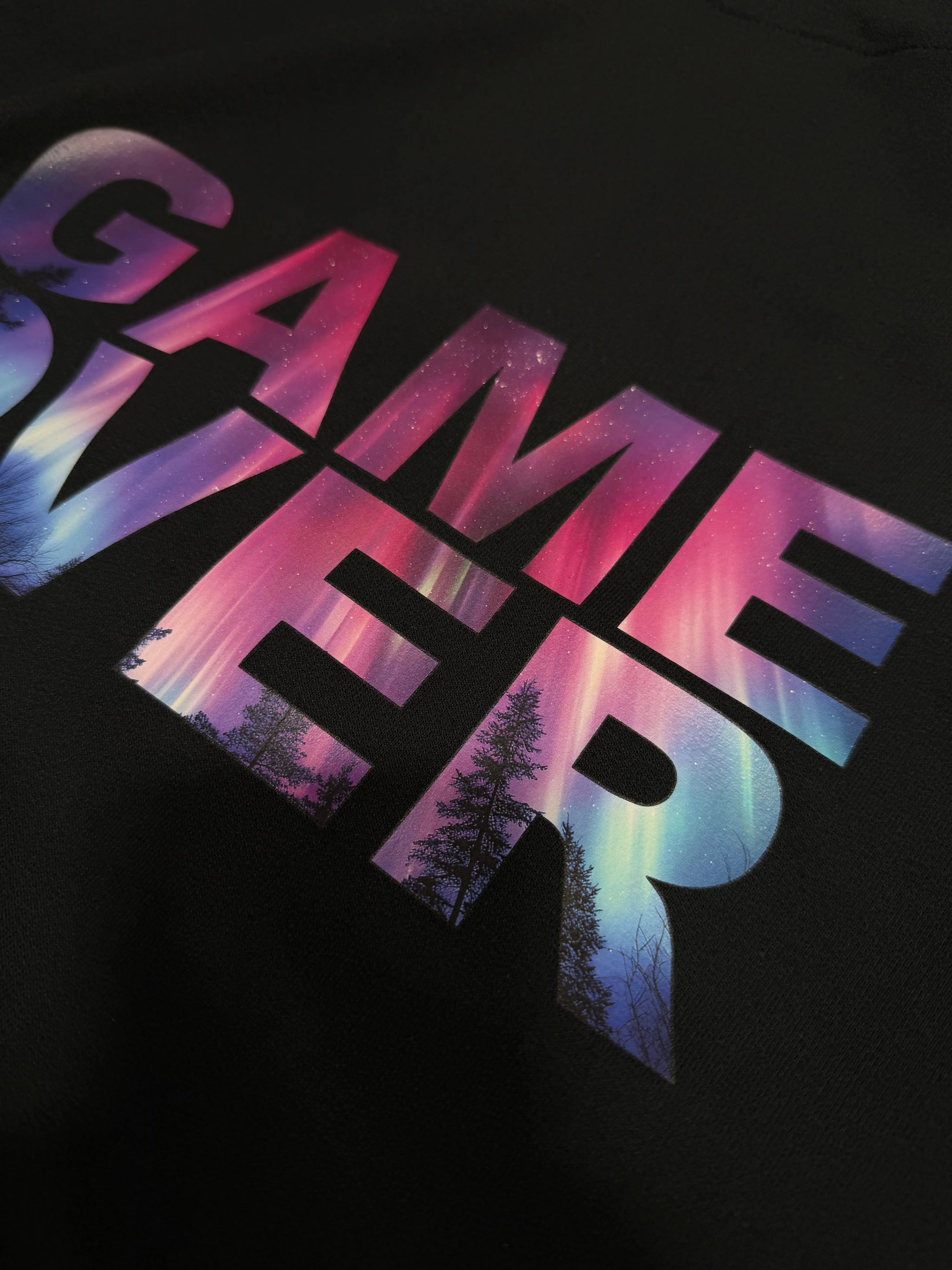 Game Over Aurora Borealis Zip-Up Hoodie Game Over Merch