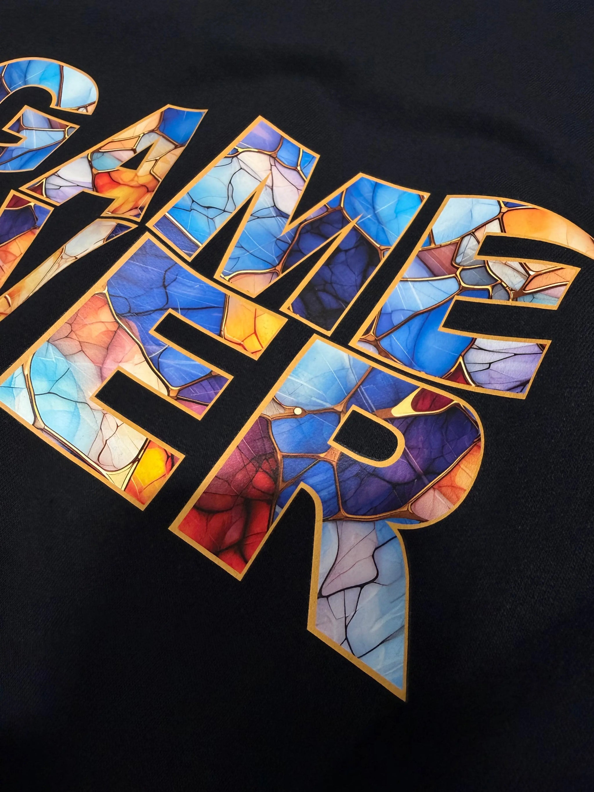 Game Over Stained Glass Zip-Up Hoodie Game Over Merch