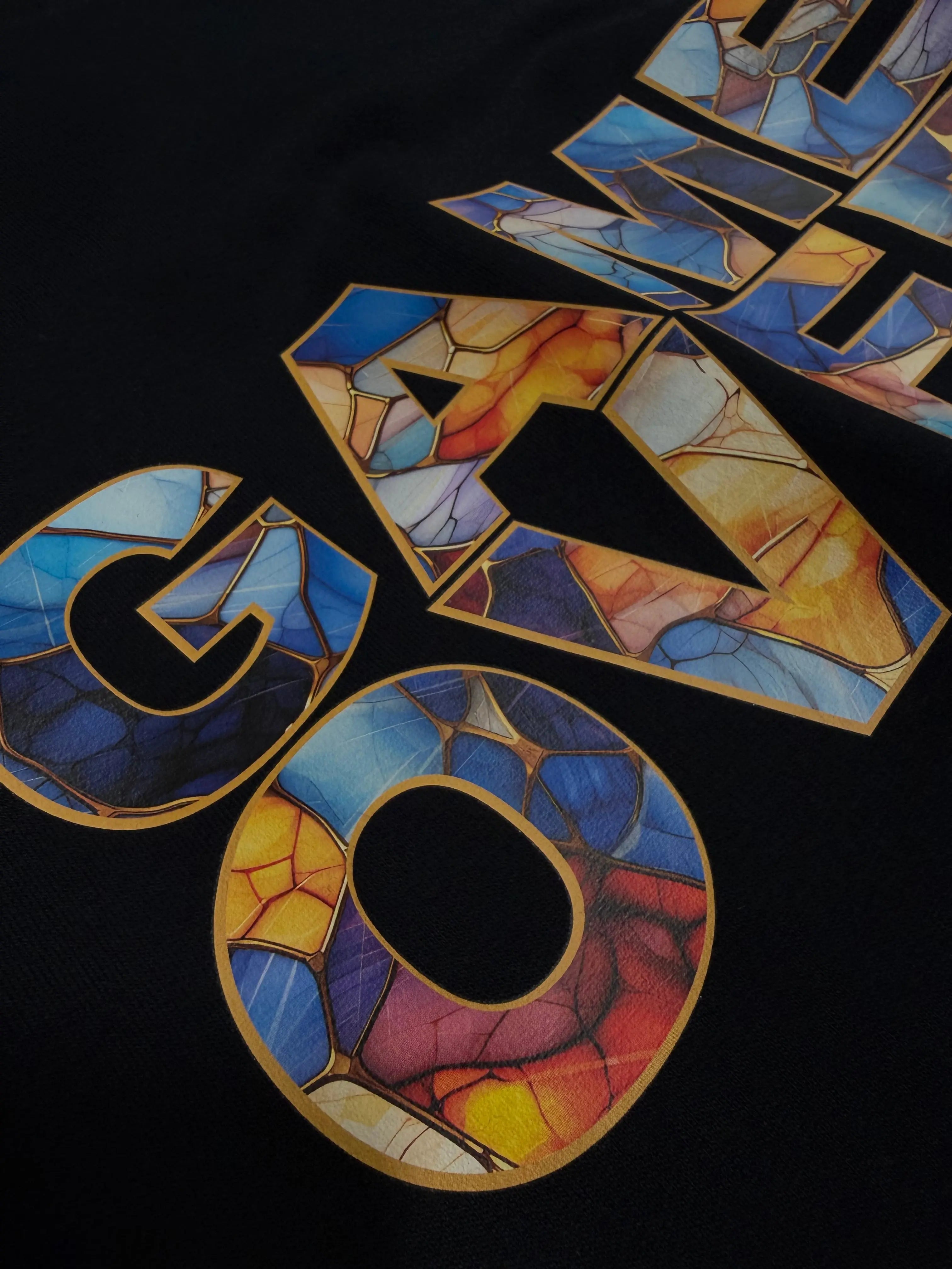 Game Over Stained Glass Zip-Up Hoodie Game Over Merch