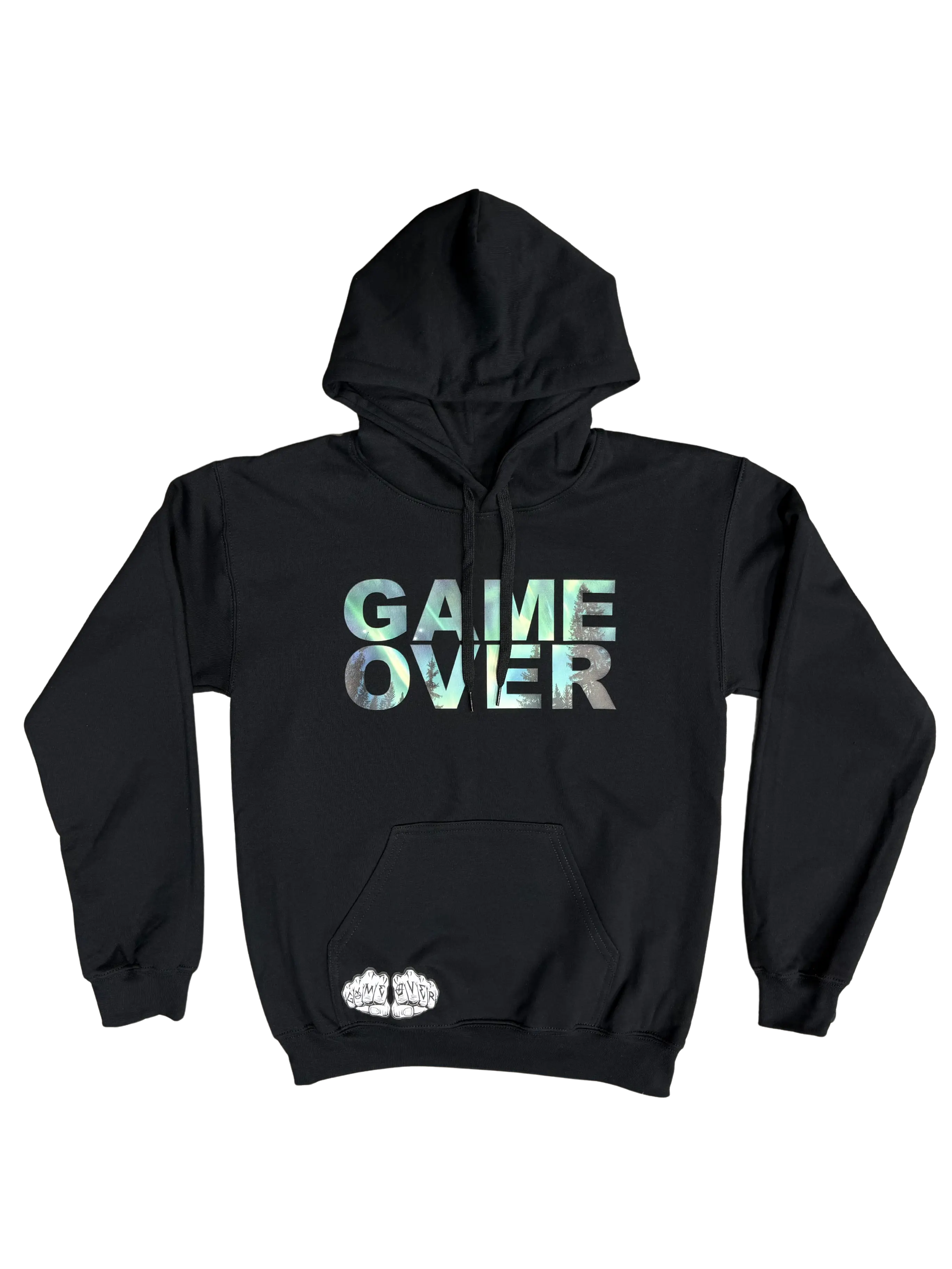 Game Over Northern Lights Pullover HoodieGame Over Merch