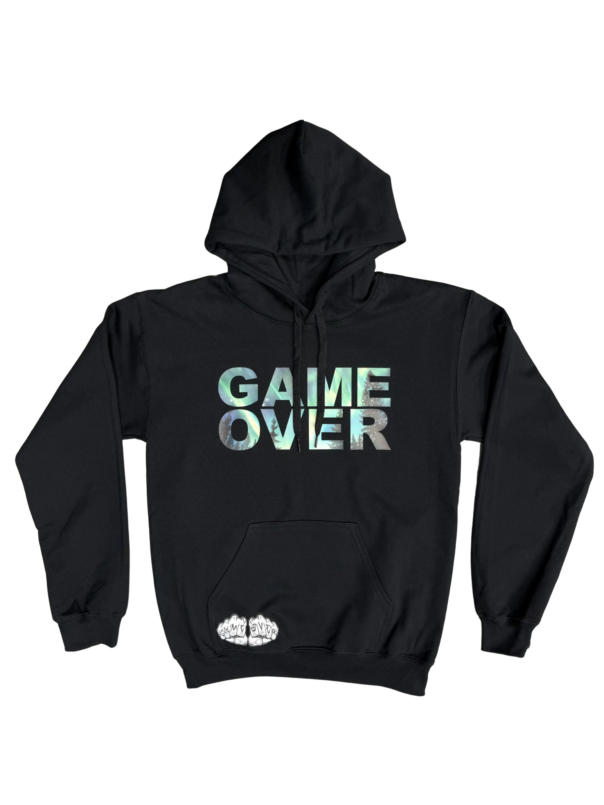 Game Over Northern Lights Pullover HoodieGame Over Merch