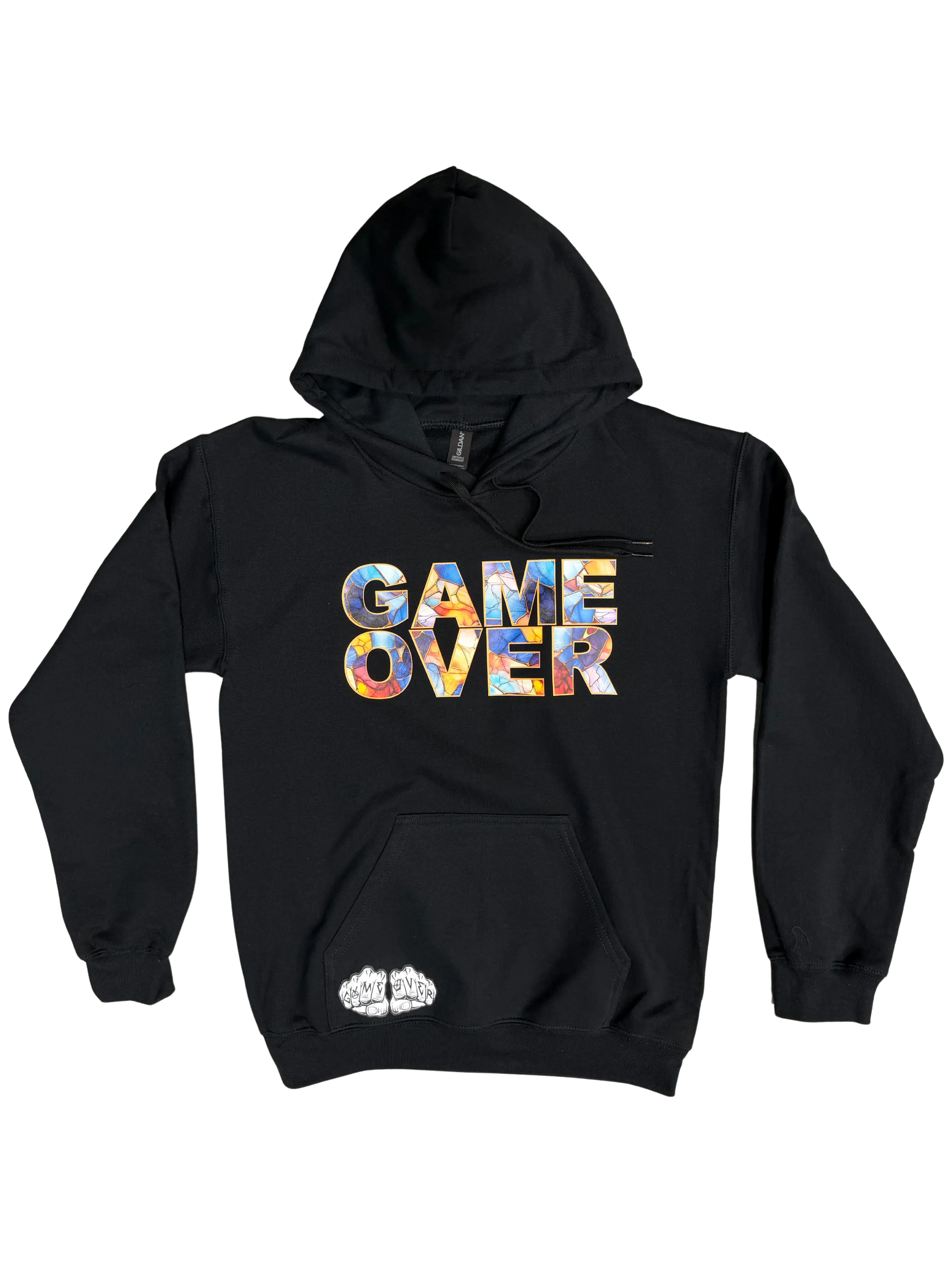Game Over Stained Glass Pullover HoodieGame Over Merch