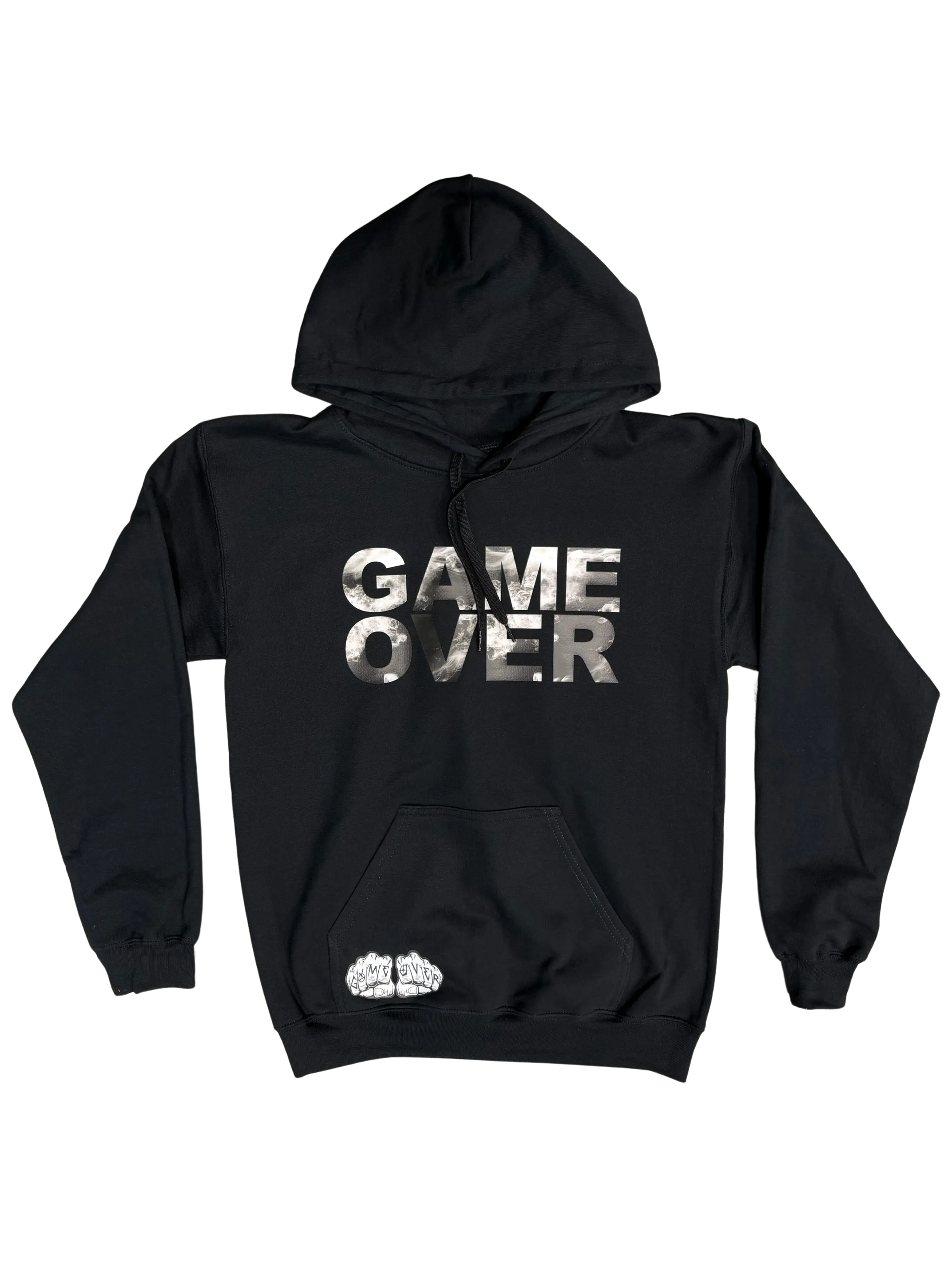 Game Over Black Smoke Pullover HoodieGame Over Merch