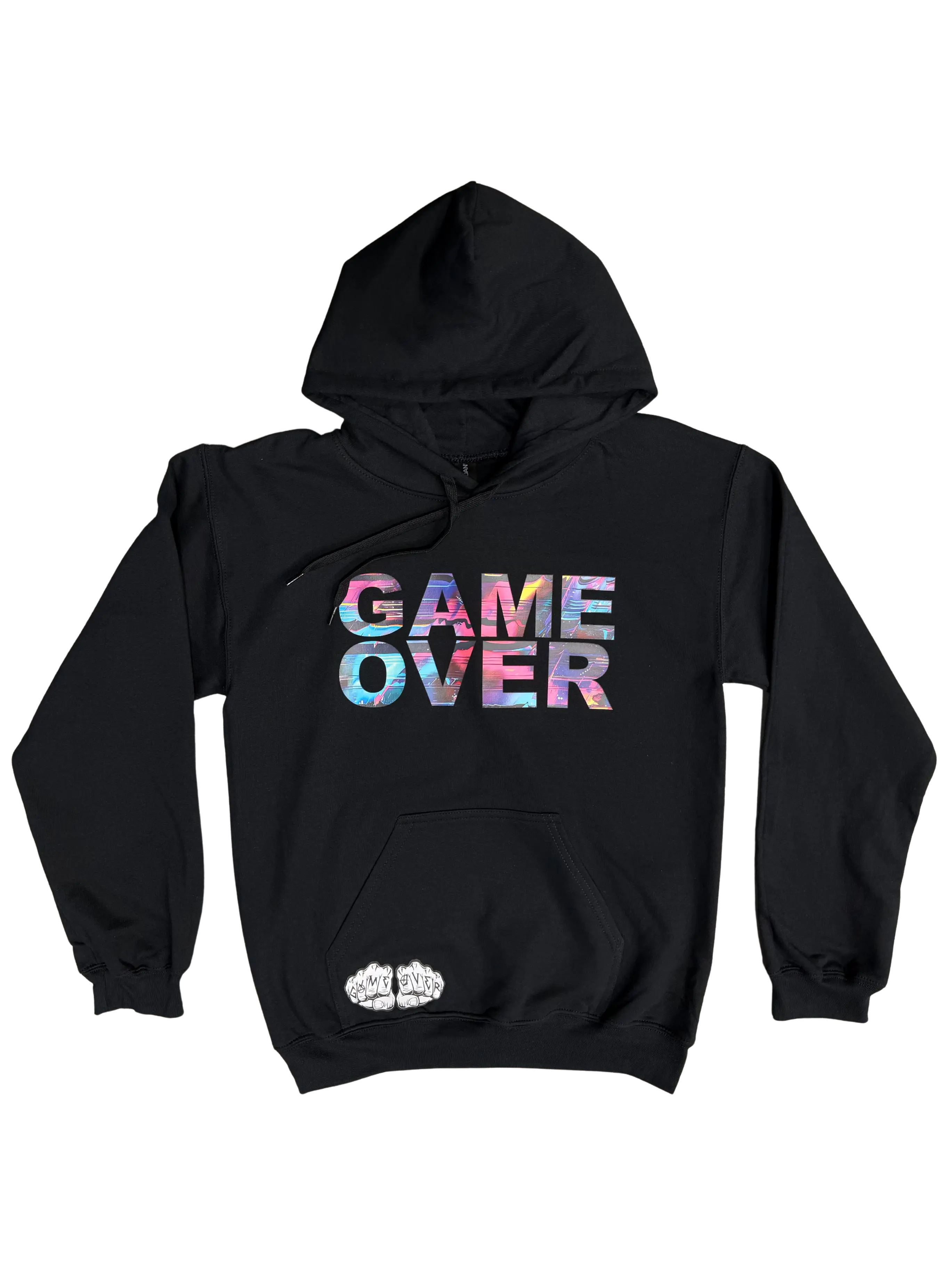 Game Over System Glitch Pullover HoodieGame Over Merch