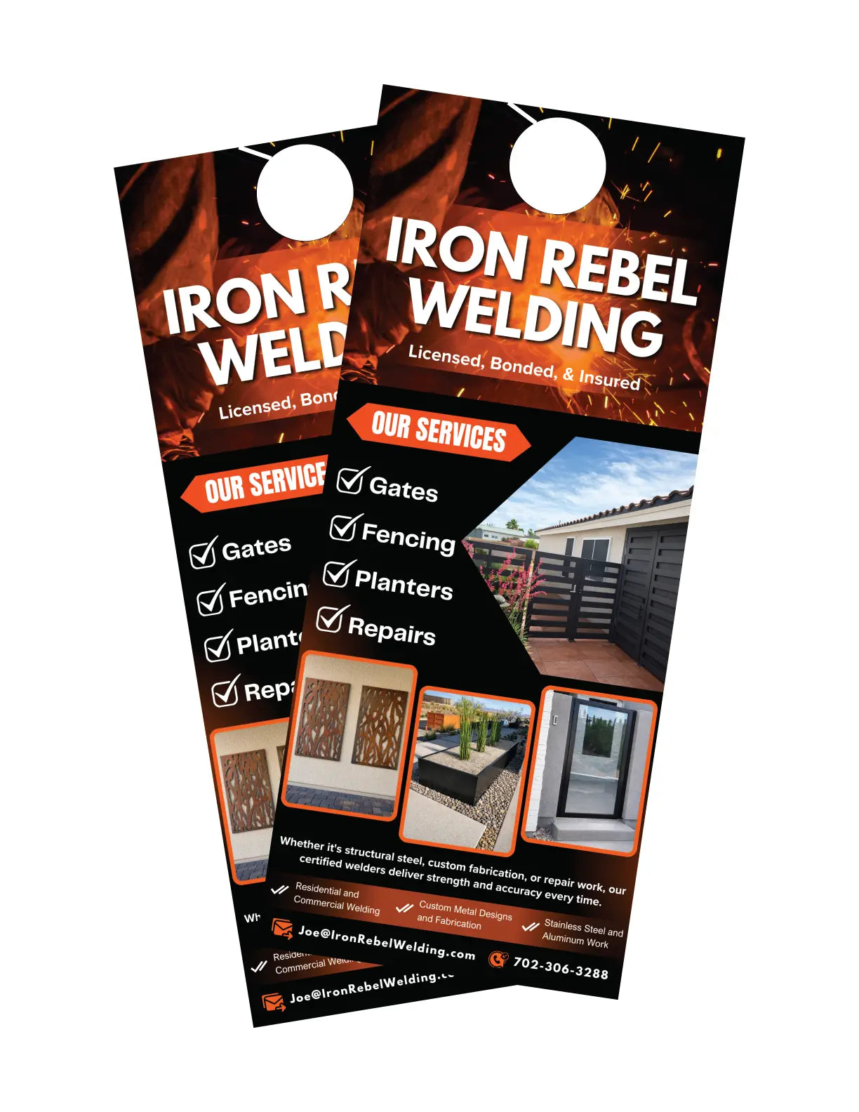 2500 Custom Door Hangers Free Shipping - Double Sided