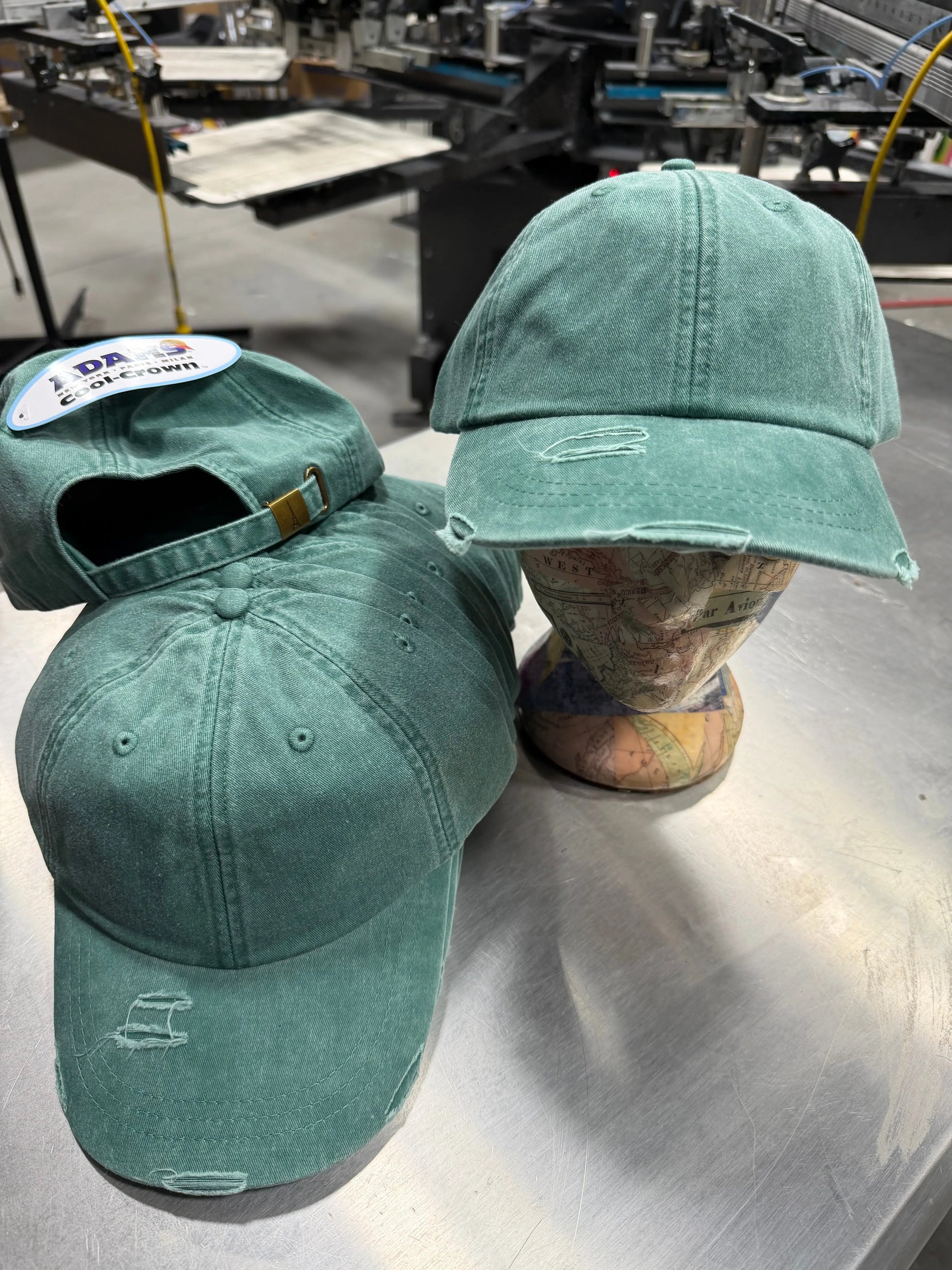 12 Adams Headwear Pigment-Dyed Dad Hat - Forest Green