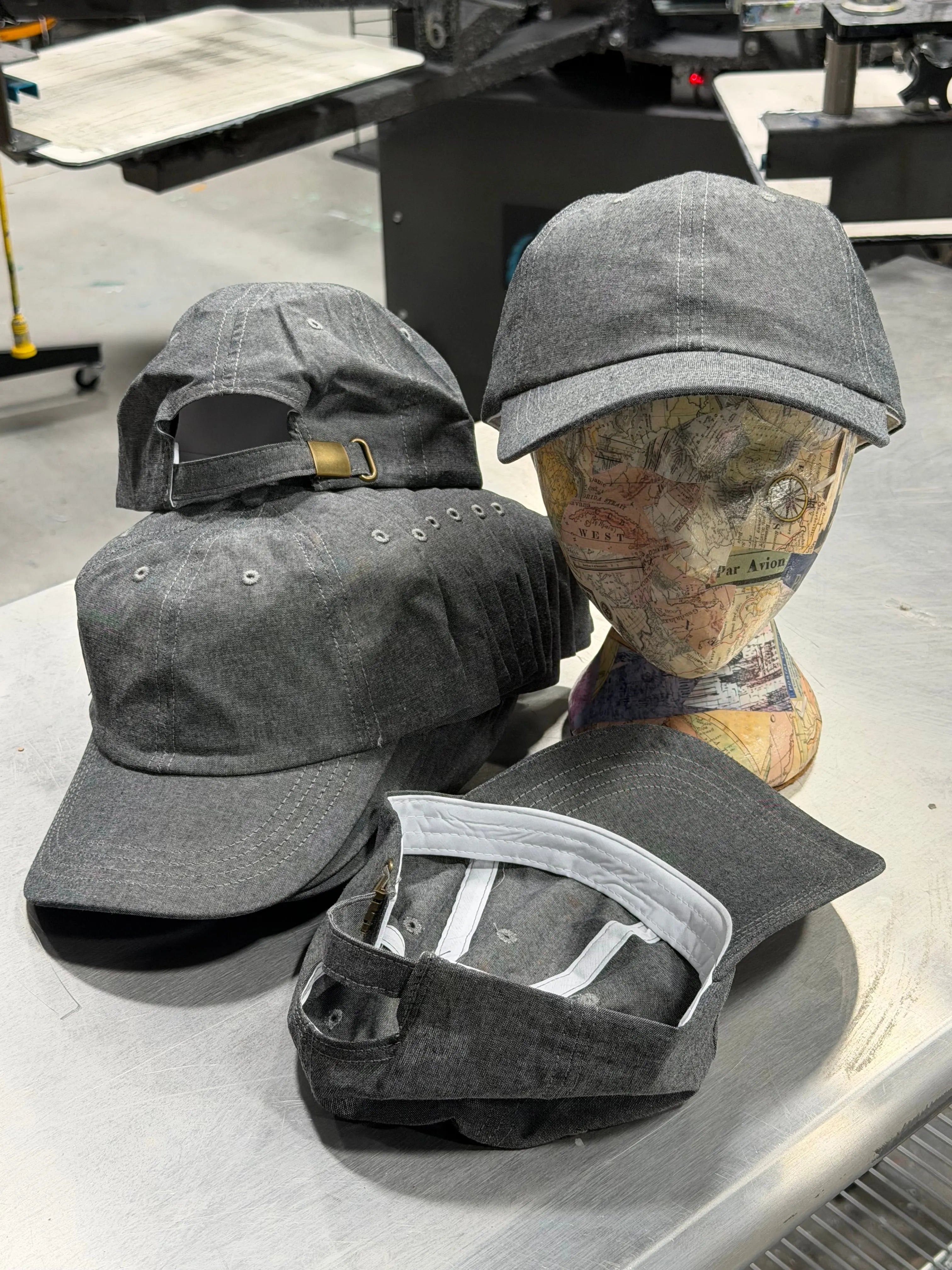 12 Summer Prep Caps - Black Chambray
