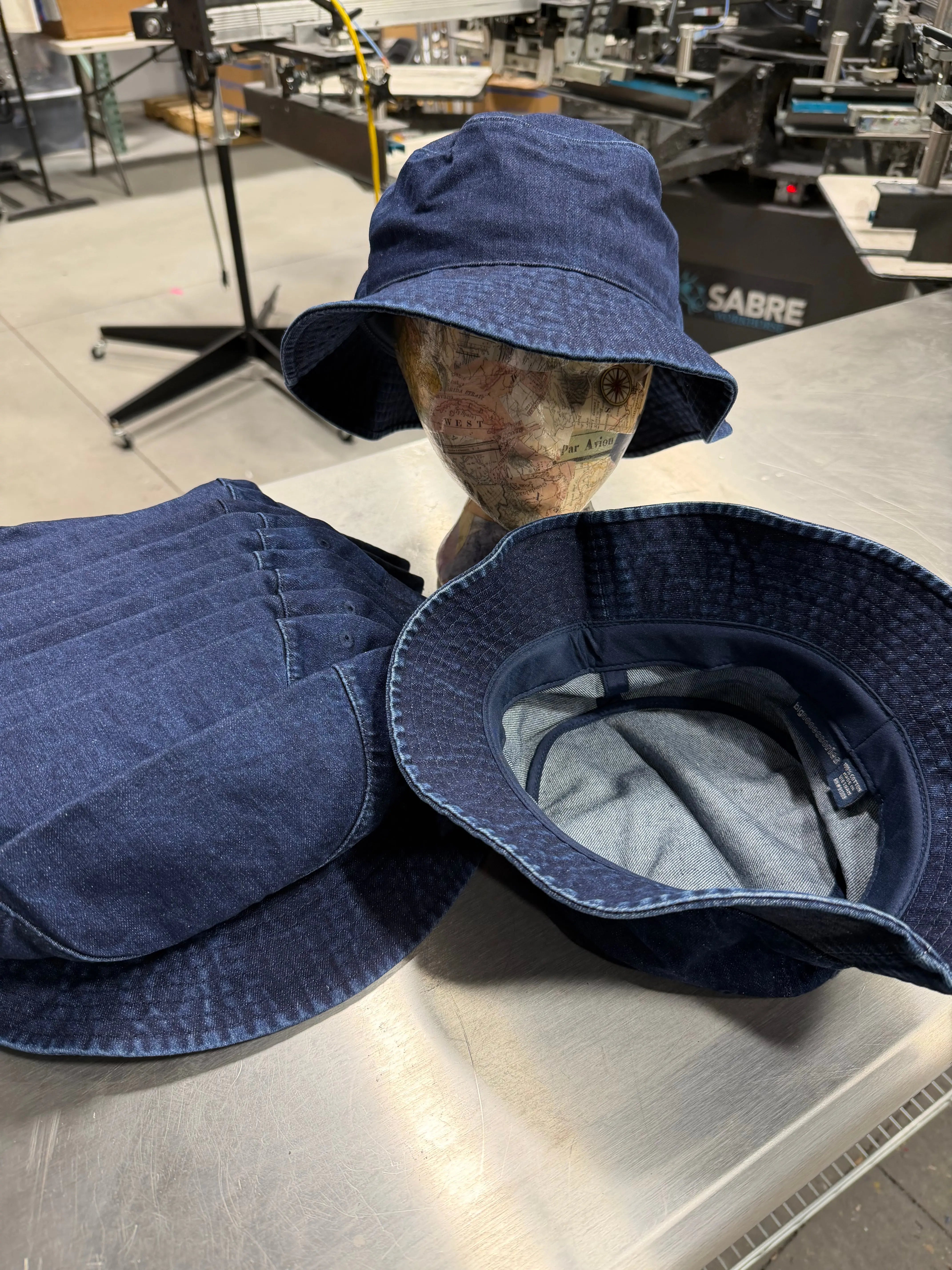 12 Crusher Bucket Hats - Indigo Denim