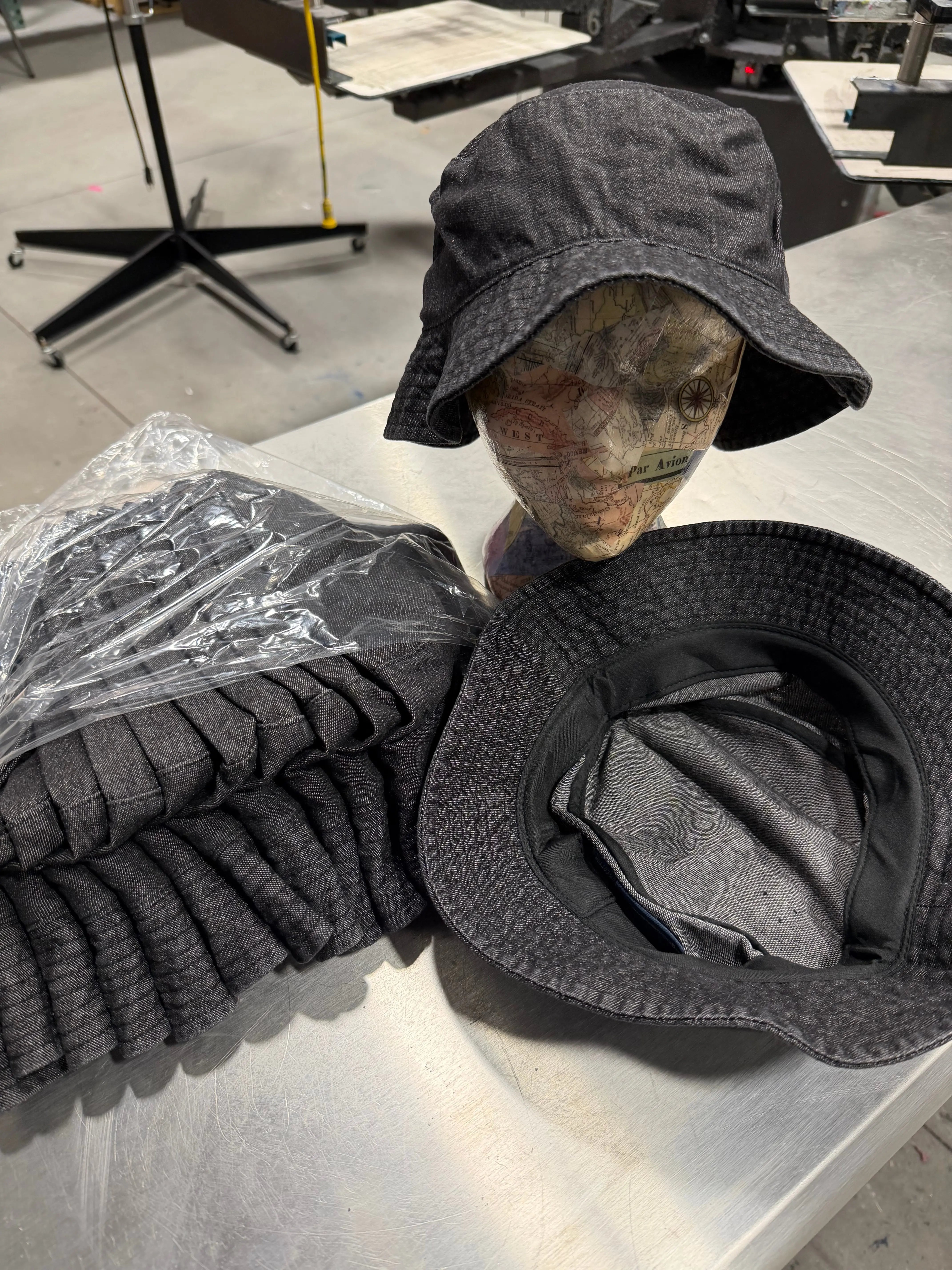 12 Crusher Bucket Hats - Black Denim