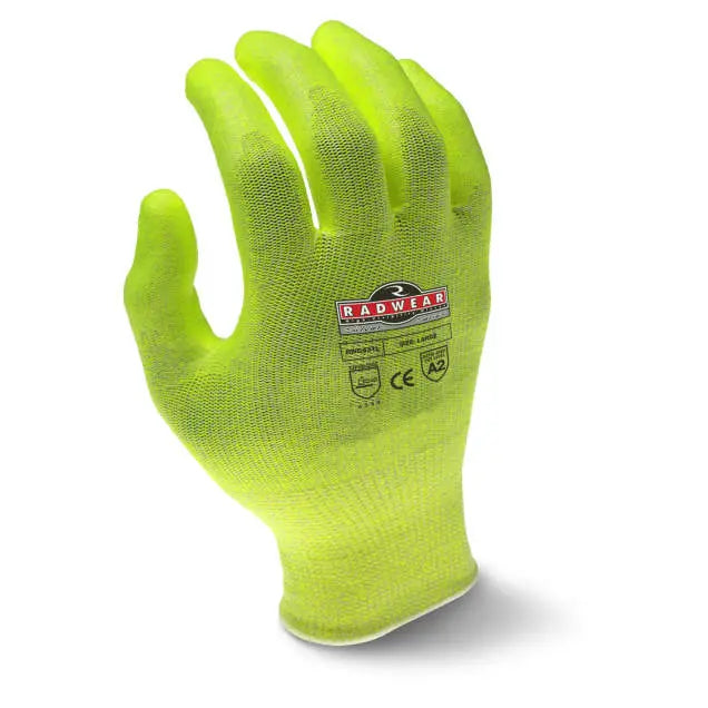 Radians RWG531 Radwear® Silver Series™ Cut Protection Level A2 High Visibility Grip Glove 12-Pack