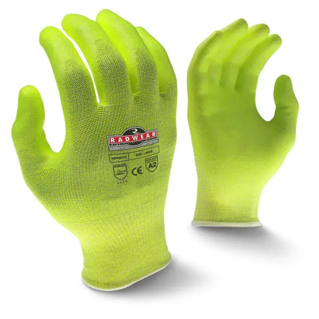 Radians RWG531 Radwear® Silver Series™ Cut Protection Level A2 High Visibility Grip Glove 12-Pack