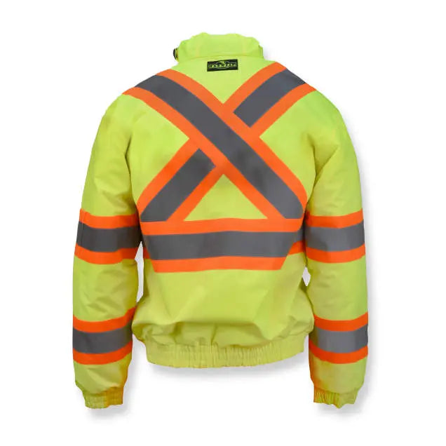 Radians SJ11QX-3 Class 3 X-Back Quilted Bomber Jacket with Hood