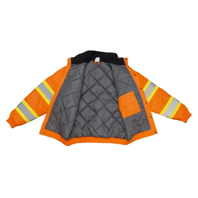 Radians SJ11QX-3 Class 3 X-Back Quilted Bomber Jacket with Hood