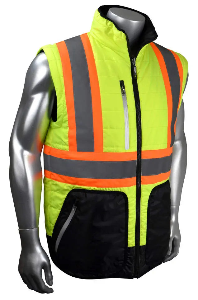 Radians SJ510X-3 Quilted Reversible Jacket with Zip-Off Sleeves X-Back