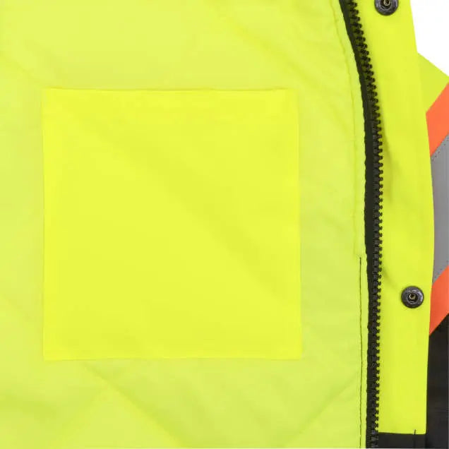 Radians SJ511B Class 3 Hi-Vis Hooded Bomber Jacket with Removable Sleeves