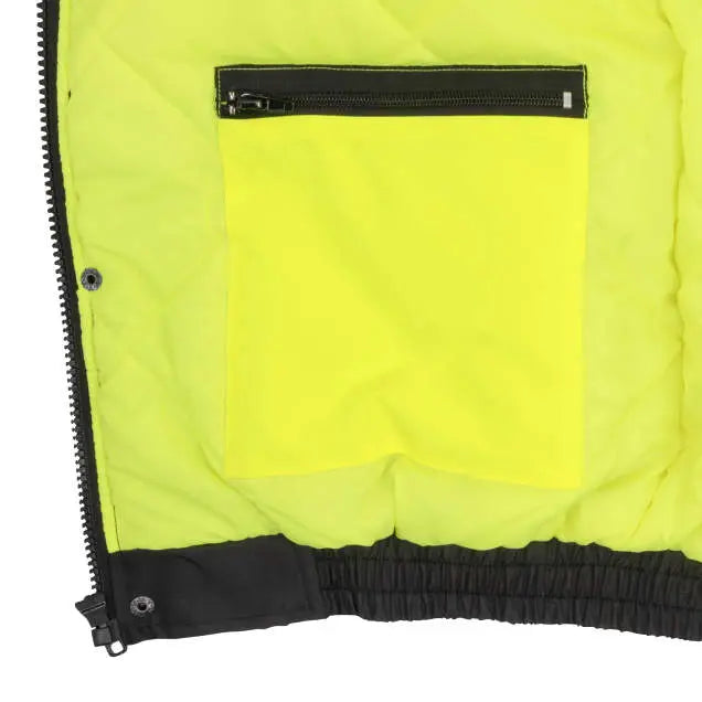 Radians SJ511B Class 3 Hi-Vis Hooded Bomber Jacket with Removable Sleeves