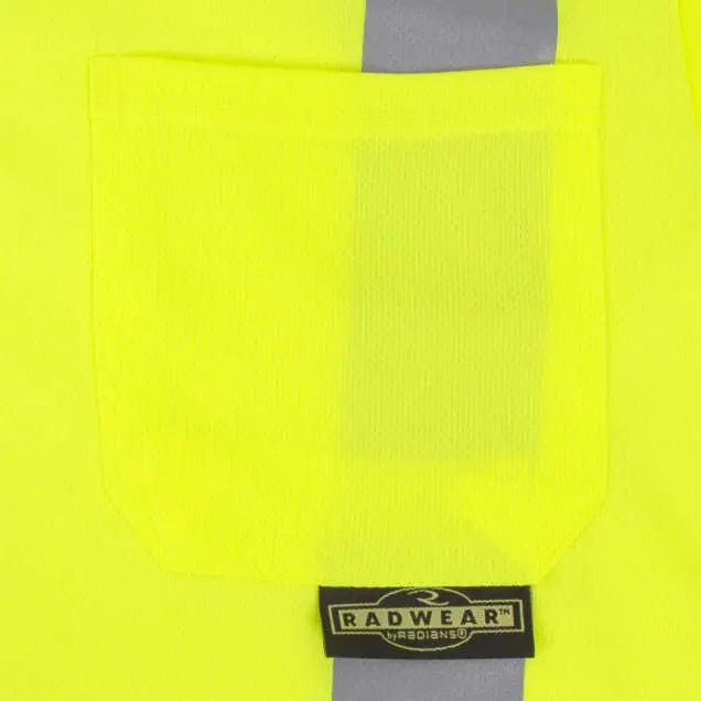 Radians ST12B Class 2 High Visibility Color Blocked Safety Short Sleeve Polo