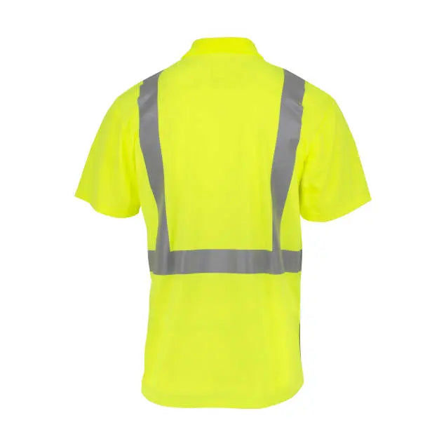 Radians ST12B Class 2 High Visibility Color Blocked Safety Short Sleeve Polo