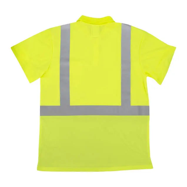 Radians ST12B Class 2 High Visibility Color Blocked Safety Short Sleeve Polo