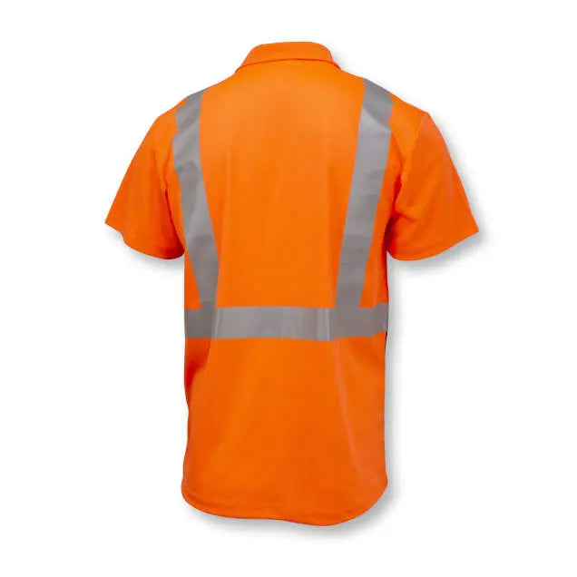 Radians ST12B Class 2 High Visibility Color Blocked Safety Short Sleeve Polo