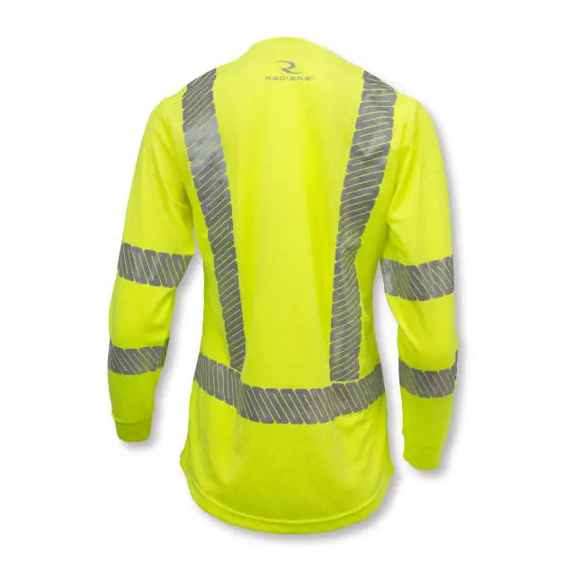 Radians ST21W Class 3 High Visibility Women's Long Sleeve Safety T-Shirt with Max-Dri™