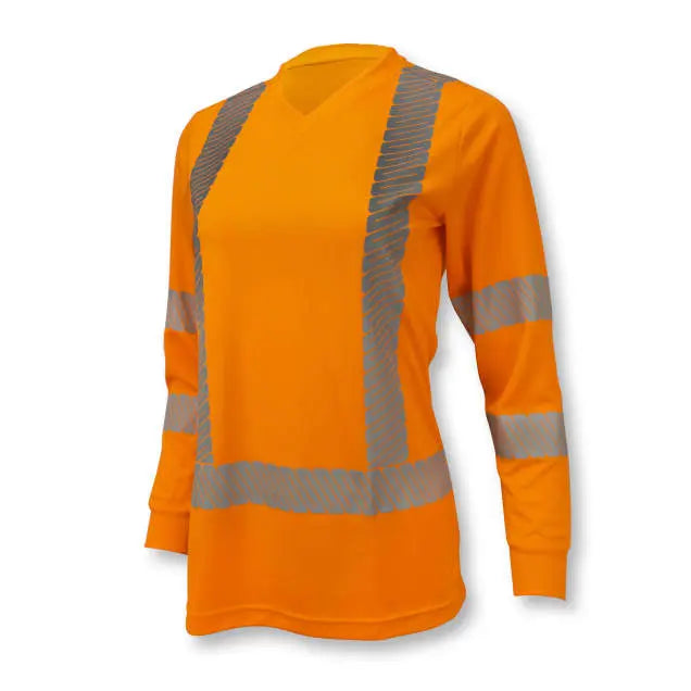 Radians ST21W Class 3 High Visibility Women's Long Sleeve Safety T-Shirt with Max-Dri™