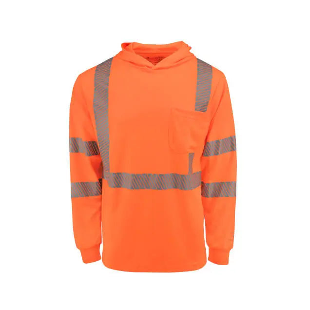 Radians ST61-3 Hooded Type R Class 3 Mesh Long Sleeve T-Shirt w/ UV Protection