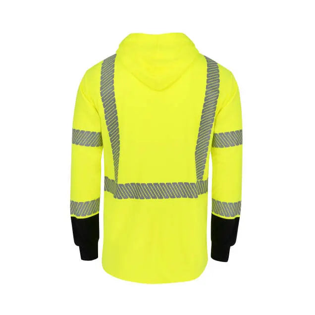Radians ST631B Class 3 UPF 40 Color Block Long Sleeve T-Shirt with Hood