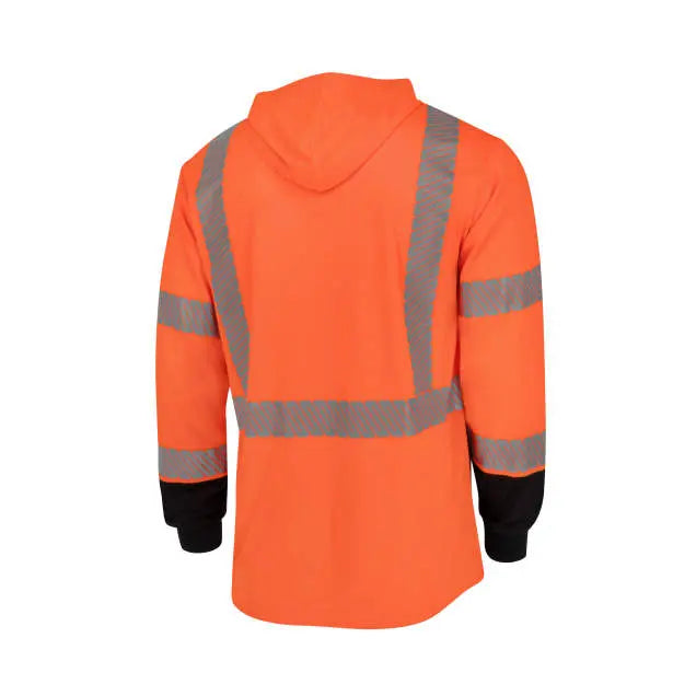 Radians ST631B Class 3 UPF 40 Color Block Long Sleeve T-Shirt with Hood