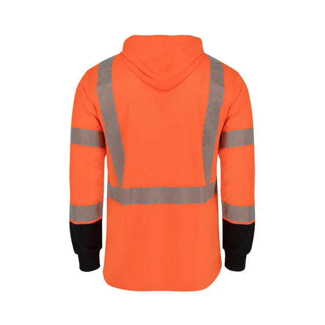 Radians ST631B Class 3 UPF 40 Color Block Long Sleeve T-Shirt with Hood