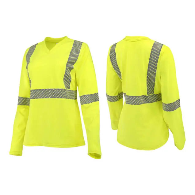 Radians ST921W 7.75 oz Women's Long Sleeve FR T-shirt with Class 3 Segmented Reflective Tape