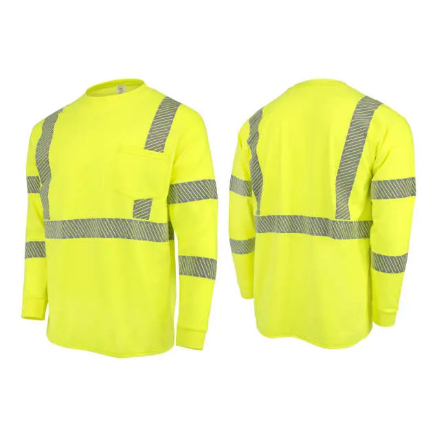 Radians ST921 7.75 oz Class 3 Long Sleeve FR T-shirt with Segmented Reflective Tape
