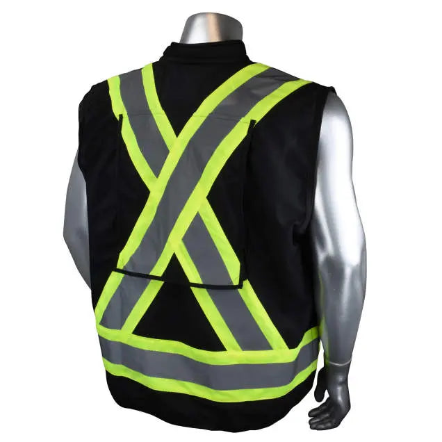 Radians SV030X-1 Heavy Duty 12-Pocket Cruiser Vest with Back Pouch X-Back
