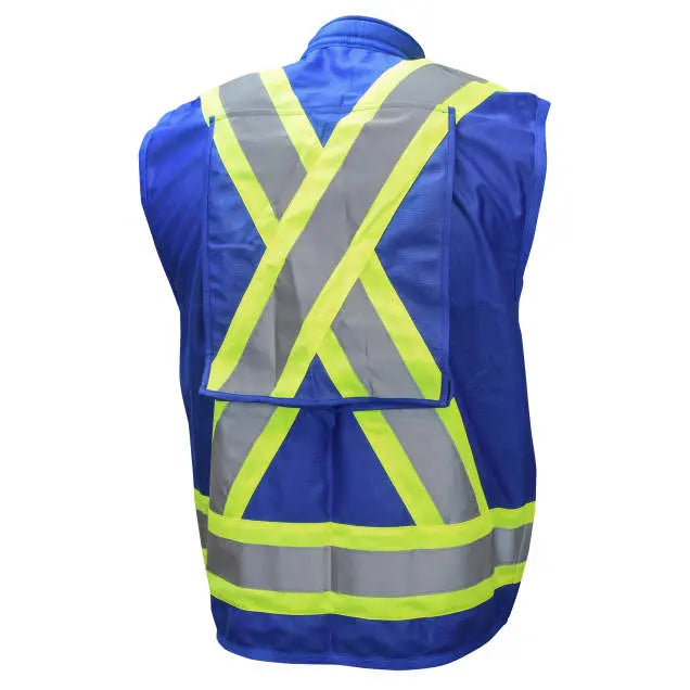 Radians SV030X-1 Heavy Duty 12-Pocket Cruiser Vest with Back Pouch X-Back