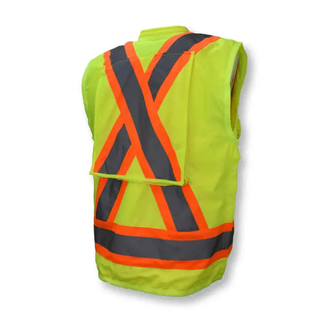 Radians SV030X-2 Heavy Duty 10-Pocket Cruiser Vest with Back Pouch X-Back
