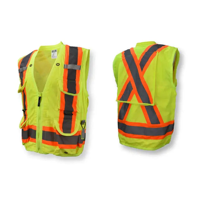 Radians SV030X-2 Heavy Duty 10-Pocket Cruiser Vest with Back Pouch X-Back