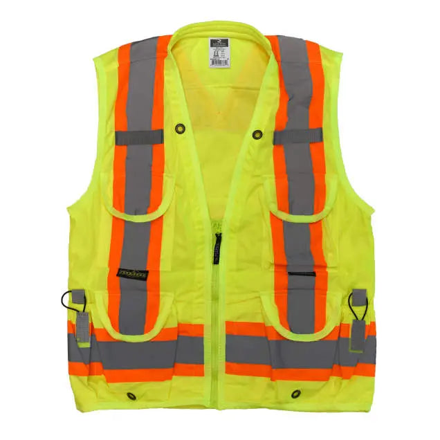 Radians SV030X-2 Heavy Duty 10-Pocket Cruiser Vest with Back Pouch X-Back