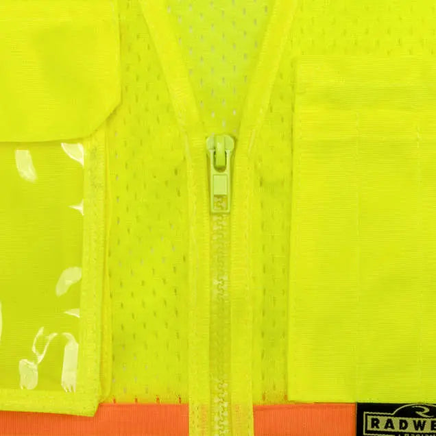 Radians SV232 Class 2 Mesh Surveyor Vest with Side Seam Zippers and Two-Tone Tape