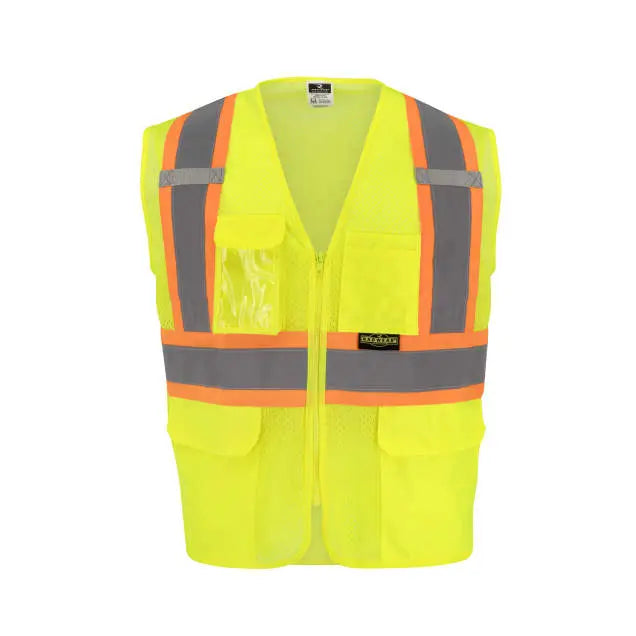 Radians SV232 Class 2 Mesh Surveyor Vest with Side Seam Zippers and Two-Tone Tape