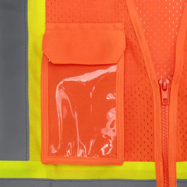 Radians SV232 Class 2 Mesh Surveyor Vest with Side Seam Zippers and Two-Tone Tape