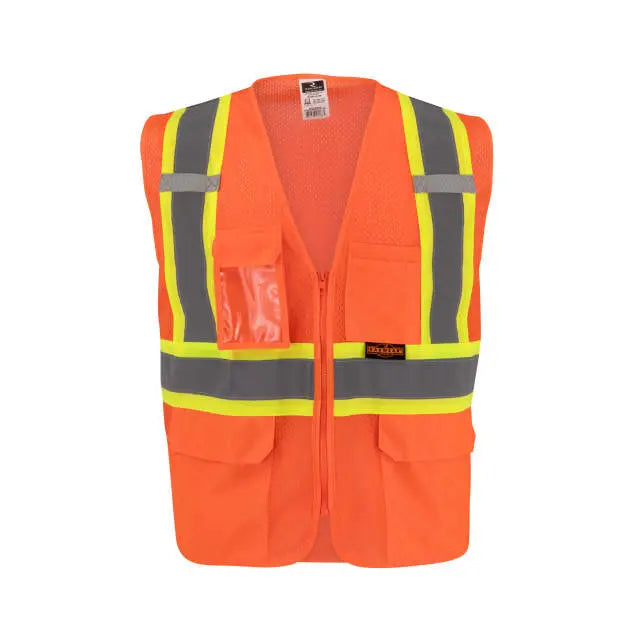 Radians SV232 Class 2 Mesh Surveyor Vest with Side Seam Zippers and Two-Tone Tape