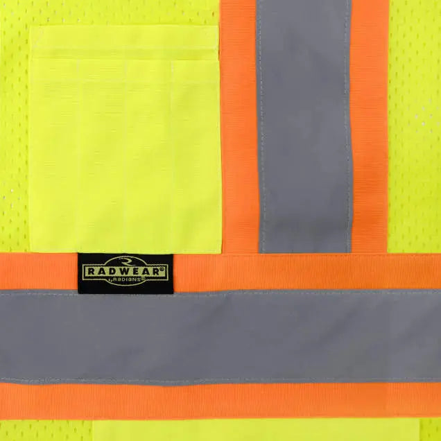 Radians SV232-3 Two Tone Surveyor Type R Class 3 Mesh Safety Vest with Dual Side Zippers